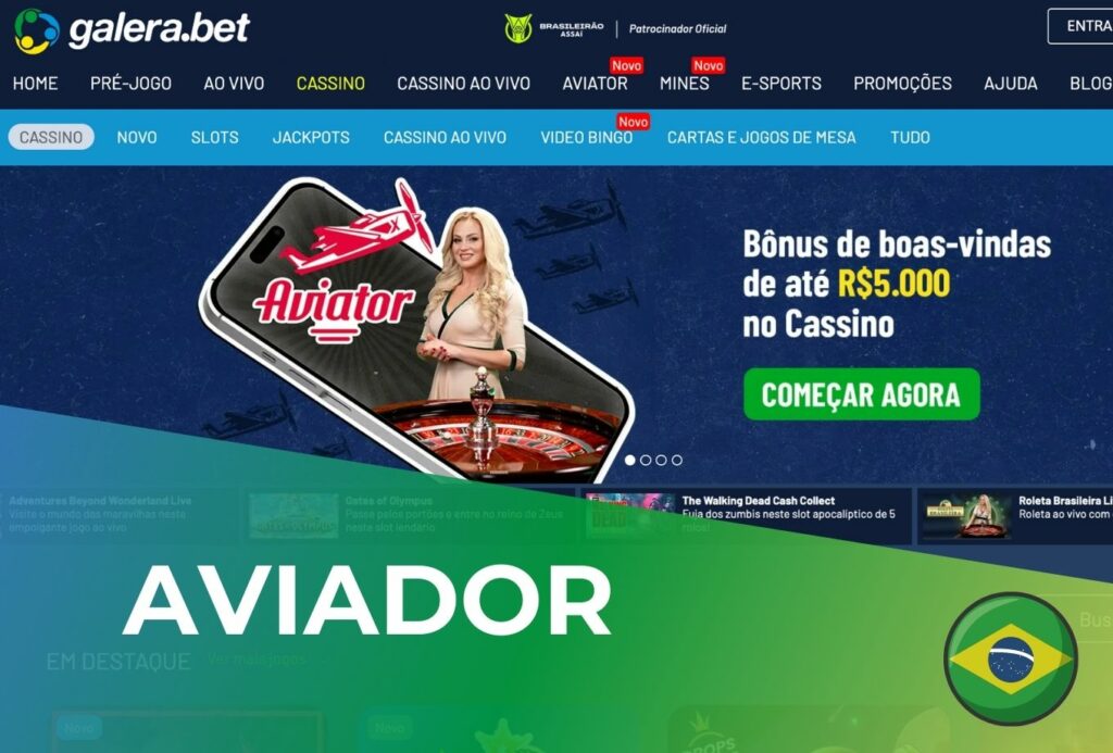 Informações sobre o jogo Aviator no site da Galerabet Brasil