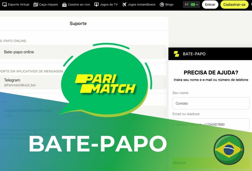 revisão do bate-papo ao vivo em Parimatch Brasil
