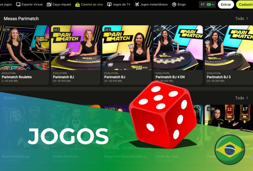 tipos de jogos de cassino no site Parimatch Brasil